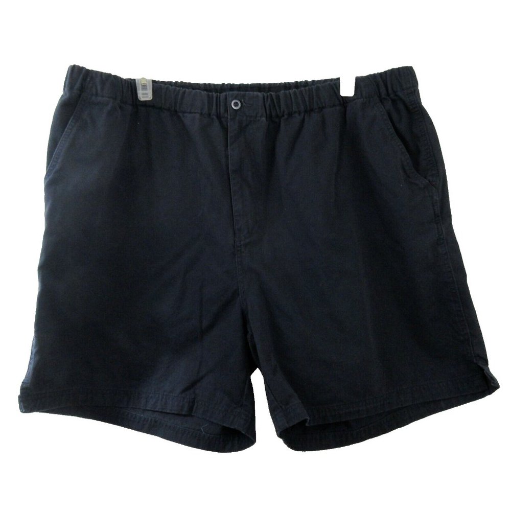BOCA Classics Bermuda Style Shorts XXXL Black Flat Zip Button Front 100% Cotton